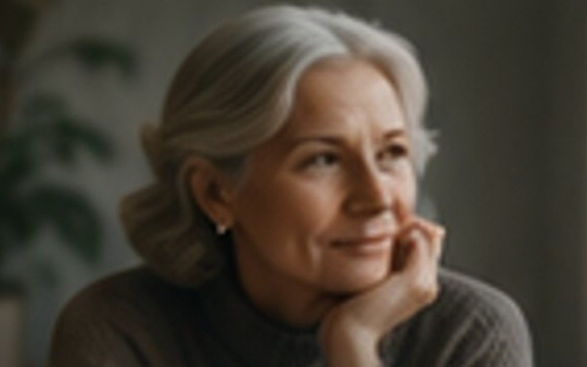 Older adult in a calm conversation