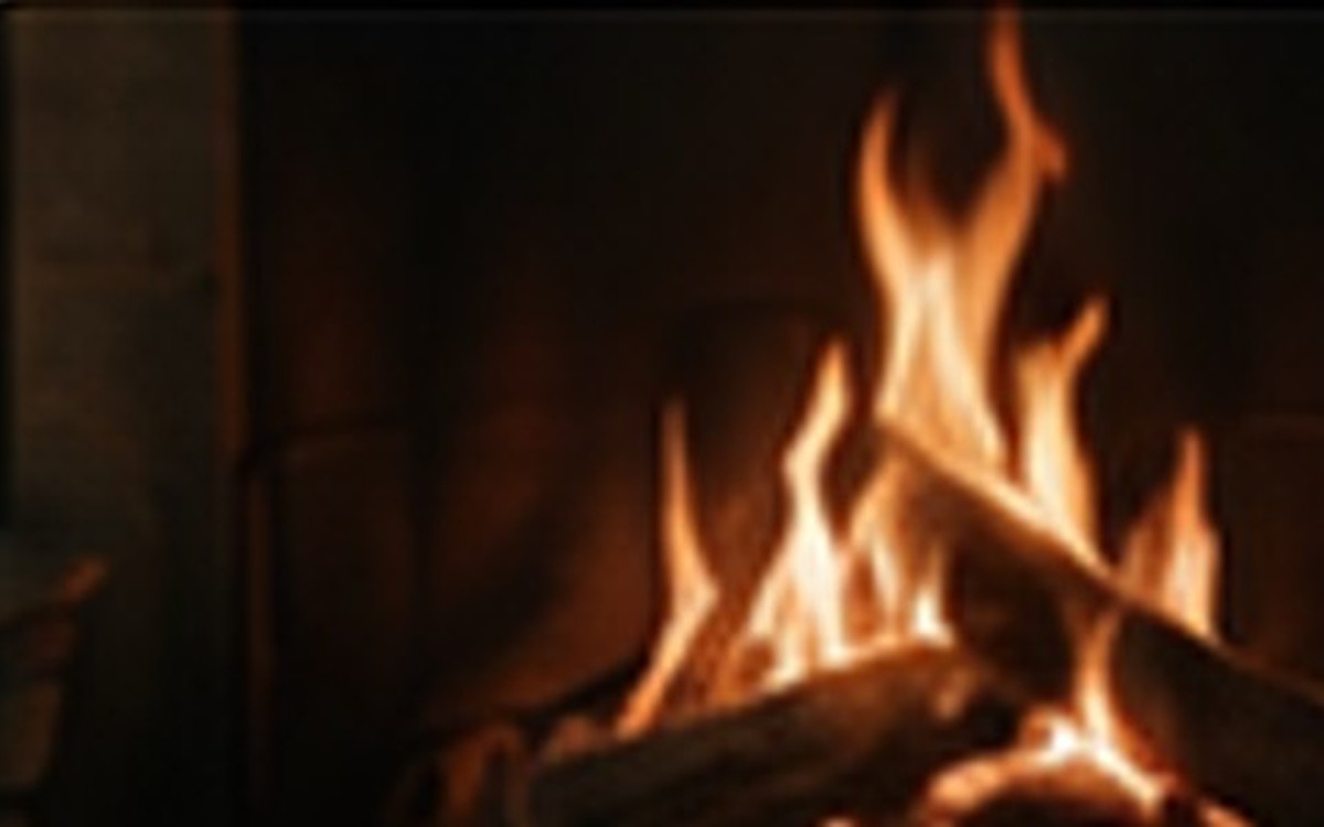 Warm fireplace